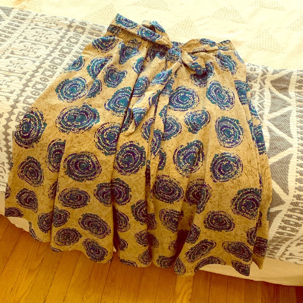 Patterned A-line skirt